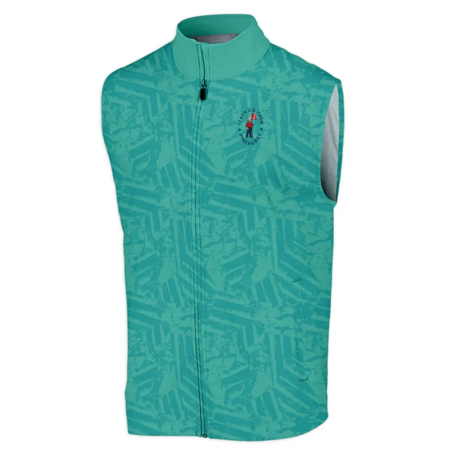 Moderate Cyan Abstract 124th U.S. Open Pinehurst Callaway Sleeveless Jacket Style Classic