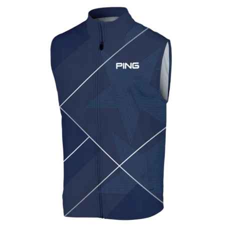 Golf Sport Pattern Blue Mix 124th U.S. Open Pinehurst Ping Sleeveless Jacket Style Classic