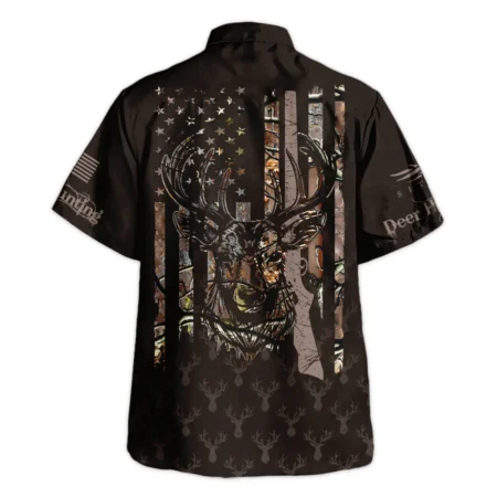 Deer Hunting Gun n Us Flag Sitka Gear All Over Prints Oversized Hawaiian Shirt