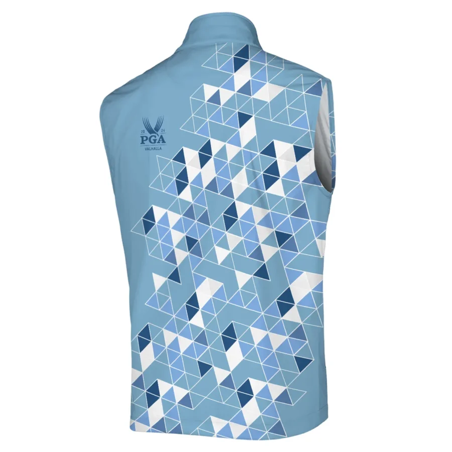 Golf Blue Geometric Mosaic Pattern 2024 PGA Championship Valhalla Ping Sleeveless Jacket Style Classic