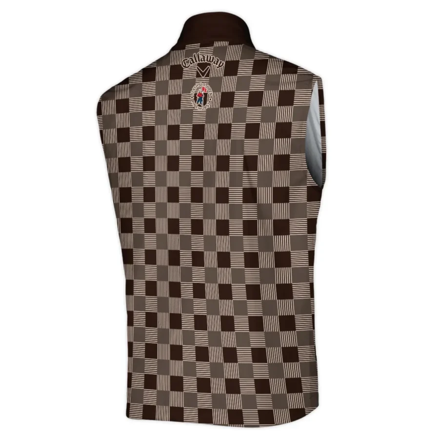 Golf Brown Square Pattern 124th U.S. Open Pinehurst Callaway Sleeveless Jacket Style Classic