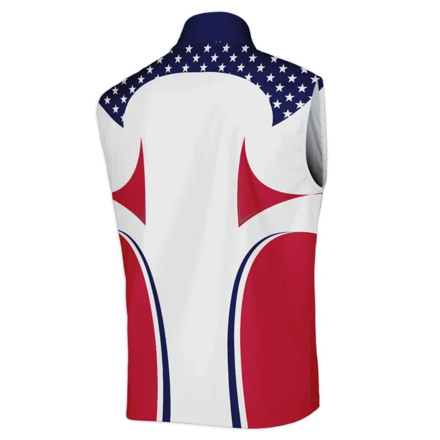 124th U.S. Open Pinehurst Callaway Stars White Dark Blue Red Line Sleeveless Jacket Style Classic Sleeveless Jacket