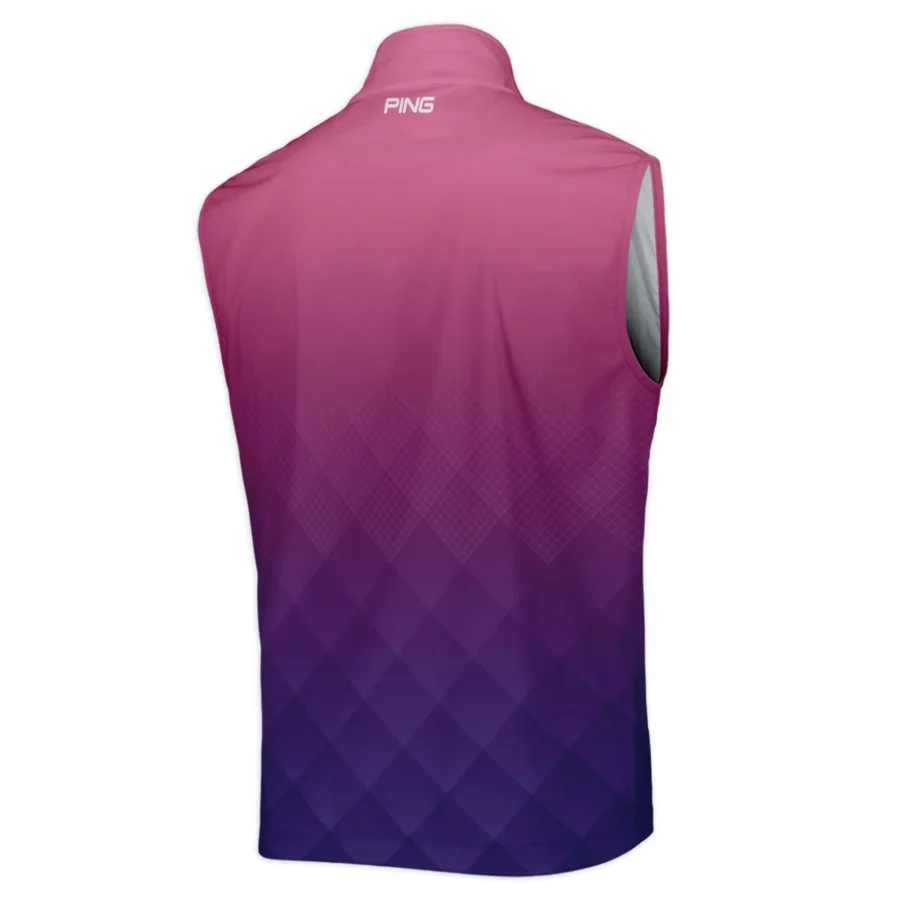 Ping 124th U.S. Open Pinehurst Purple Pink Gradient Abstract Sleeveless Jacket Style Classic