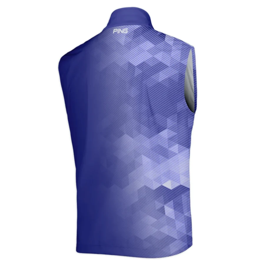 124th U.S. Open Pinehurst Ping Dark Moderate Blue Abstract Sleeveless Jacket Style Classic