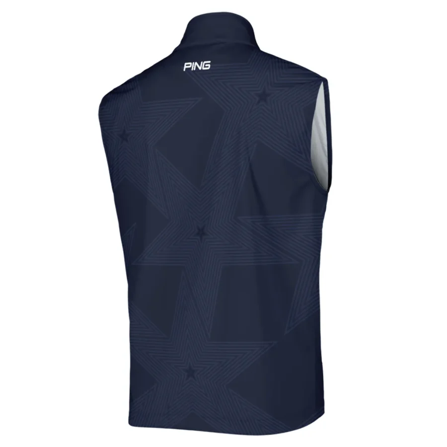 Golf Navy Color Star Pattern 2024 PGA Championship Valhalla Ping Sleeveless Jacket Style Classic