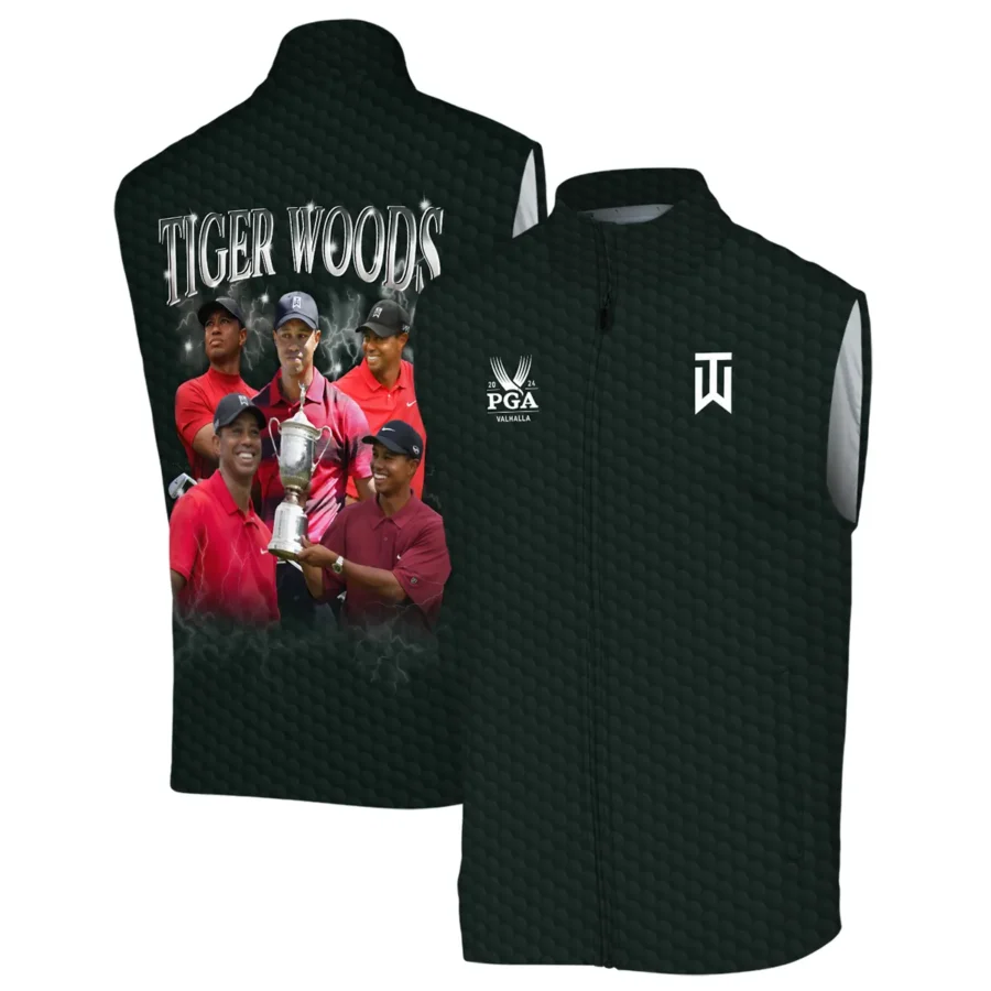 Golf Legend Tiger Woods 2024 PGA Championship Valhalla Sleeveless Jacket Style Classic