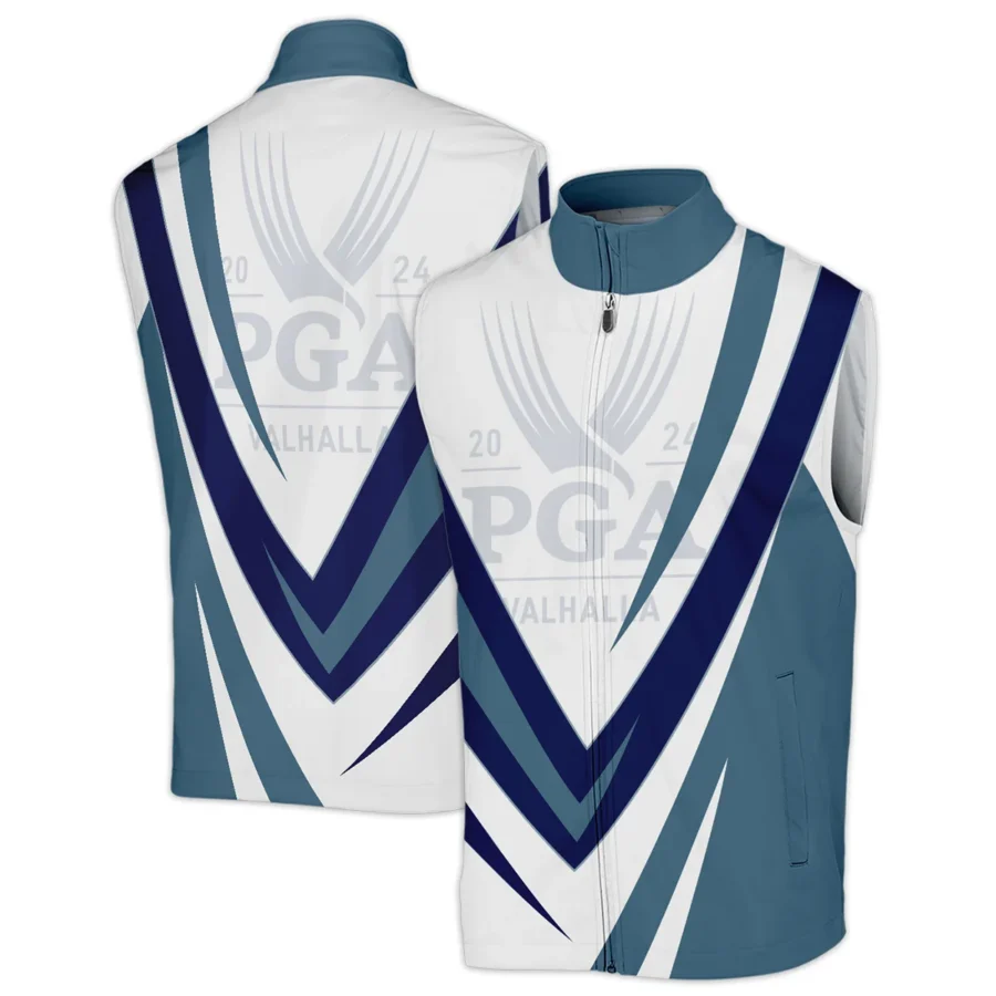 Ping 2024 PGA Championship Valhalla Dark Moderate Blue White Blue Sleeveless Jacket Style Classic Sleeveless Jacket