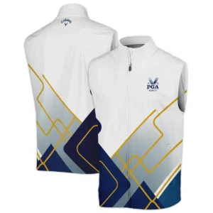 2024 PGA Championship Valhalla Blue White Yellow Line Callaway Style Classic, Short Sleeve Round Neck Polo Shirt