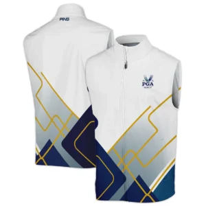 2024 PGA Championship Valhalla Blue White Yellow Line Ping Style Classic, Short Sleeve Round Neck Polo Shirt