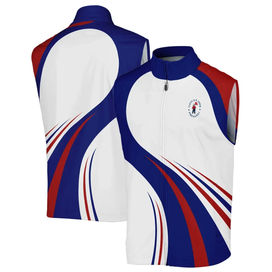 Ping 124th U.S. Open Pinehurst Golf Blue Red White Background Sleeveless Jacket Style Classic Sleeveless Jacket