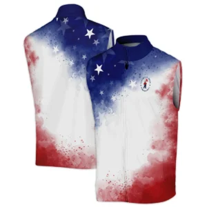 124th U.S. Open Pinehurst Ping Blue Red Watercolor Star White Backgound Quarter-Zip Jacket Style Classic Quarter-Zip Jacket