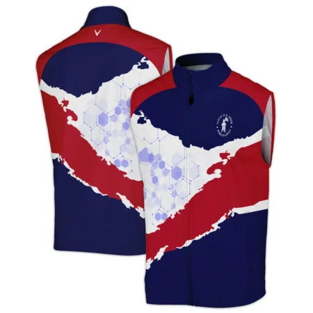 Callaway 124th U.S. Open Pinehurst Red Dark Blue White Abstract Background Sleeveless Jacket Style Classic