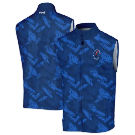 124th U.S. Open Pinehurst Ping Dark Blue Brush Pattern Sleeveless Jacket Style Classic