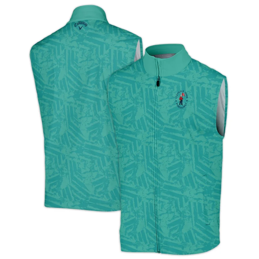 Moderate Cyan Abstract 124th U.S. Open Pinehurst Callaway Sleeveless Jacket Style Classic