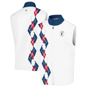 Golf Sport Pattern Blue Mix Color 124th U.S. Open Pinehurst Callaway Style Classic, Short Sleeve Round Neck Polo Shirt