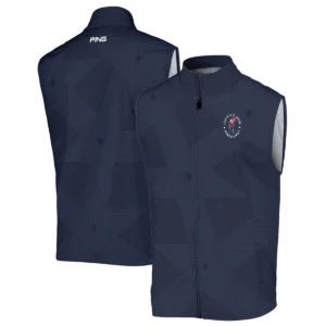 Golf Navy Color Star Pattern 124th U.S. Open Pinehurst Ping Quarter-Zip Jacket Style Classic