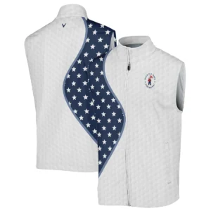 Golf Pattern Light Blue Cup 124th U.S. Open Pinehurst Callaway Quarter-Zip Jacket Style Classic