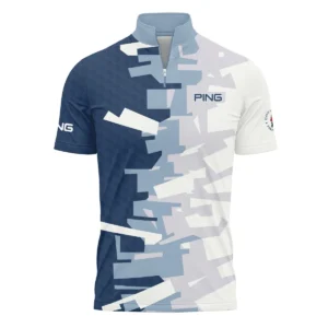 Golf Abstract Pattern 124th U.S. Open Pinehurst Ping Style Classic, Short Sleeve Round Neck Polo Shirt