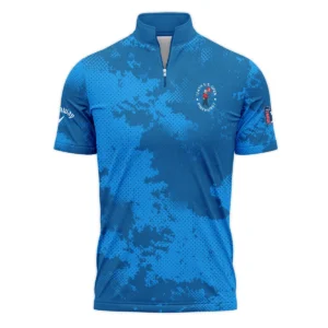 124th U.S. Open Pinehurst Callaway Blue Sport Pattern Style Classic, Short Sleeve Round Neck Polo Shirt