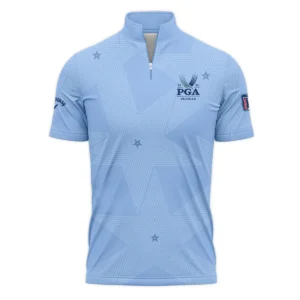 Golf Blue Color Star Pattern 2024 PGA Championship Valhalla Callaway Style Classic, Short Sleeve Round Neck Polo Shirt