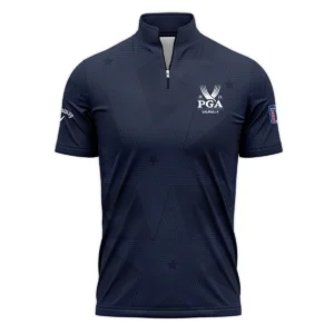 Golf Navy Color Star Pattern 2024 PGA Championship Valhalla Callaway Style Classic, Short Sleeve Round Neck Polo Shirt