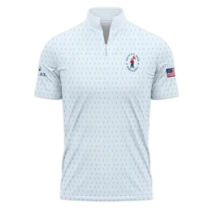 Golf Pattern Light Blue Cup 124th U.S. Open Pinehurst Rolex Style Classic, Short Sleeve Round Neck Polo Shirt