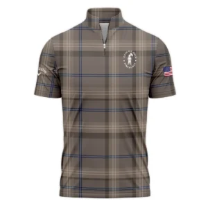 Golf Striped Polo Vintage Style 124th U.S. Open Pinehurst Callaway Style Classic, Short Sleeve Round Neck Polo Shirt