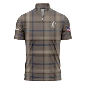 Golf Striped Polo Vintage Style 124th U.S. Open Pinehurst Ping Style Classic, Short Sleeve Round Neck Polo Shirt