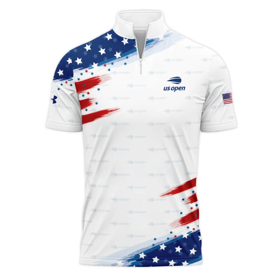 USA Flag US Open Tennis Champions Under Armour Performance Quarter-Zip Polo Shirt