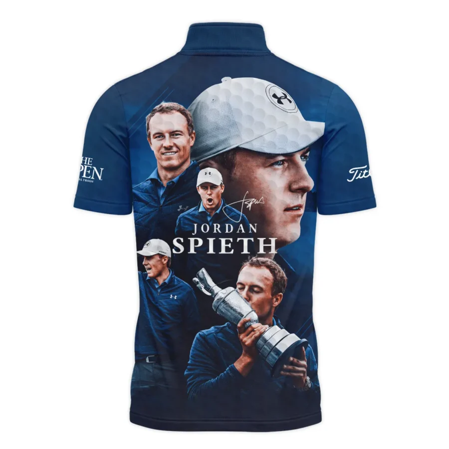 Golf Jordan Spieth Fans Loves 152nd The Open Championship Callaway Quarter-Zip Polo Shirt