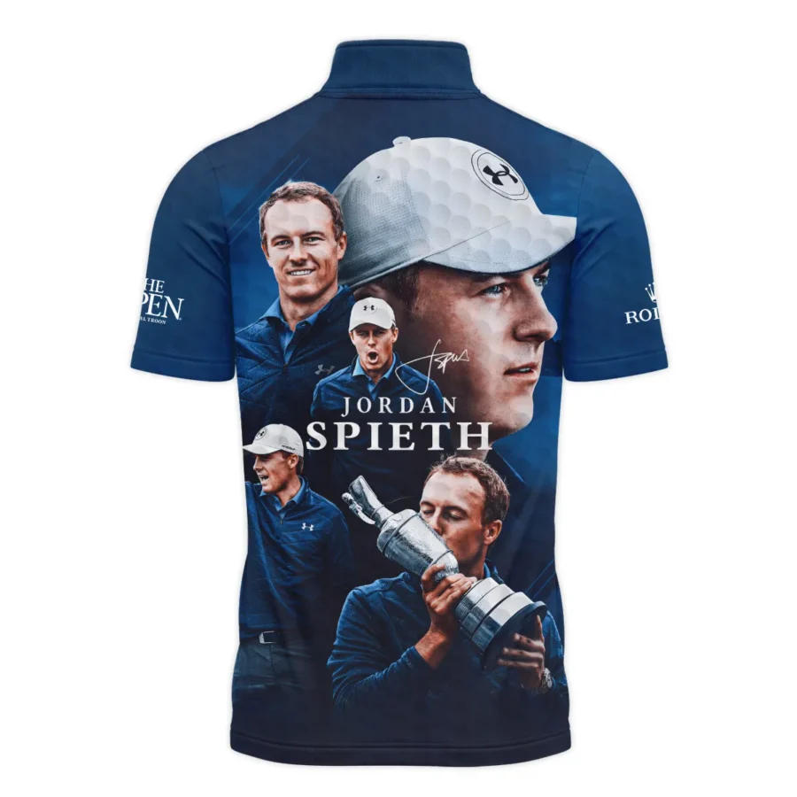 Golf Jordan Spieth Fans Loves 152nd The Open Championship Rolex Quarter-Zip Polo Shirt