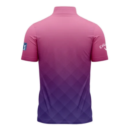 Callaway 124th U.S. Open Pinehurst Purple Pink Gradient Abstract Quarter-Zip Polo Shirt