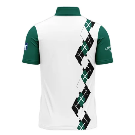 Golf Sport Pattern Green Mix Masters Tournament Callaway Quarter-Zip Polo Shirt