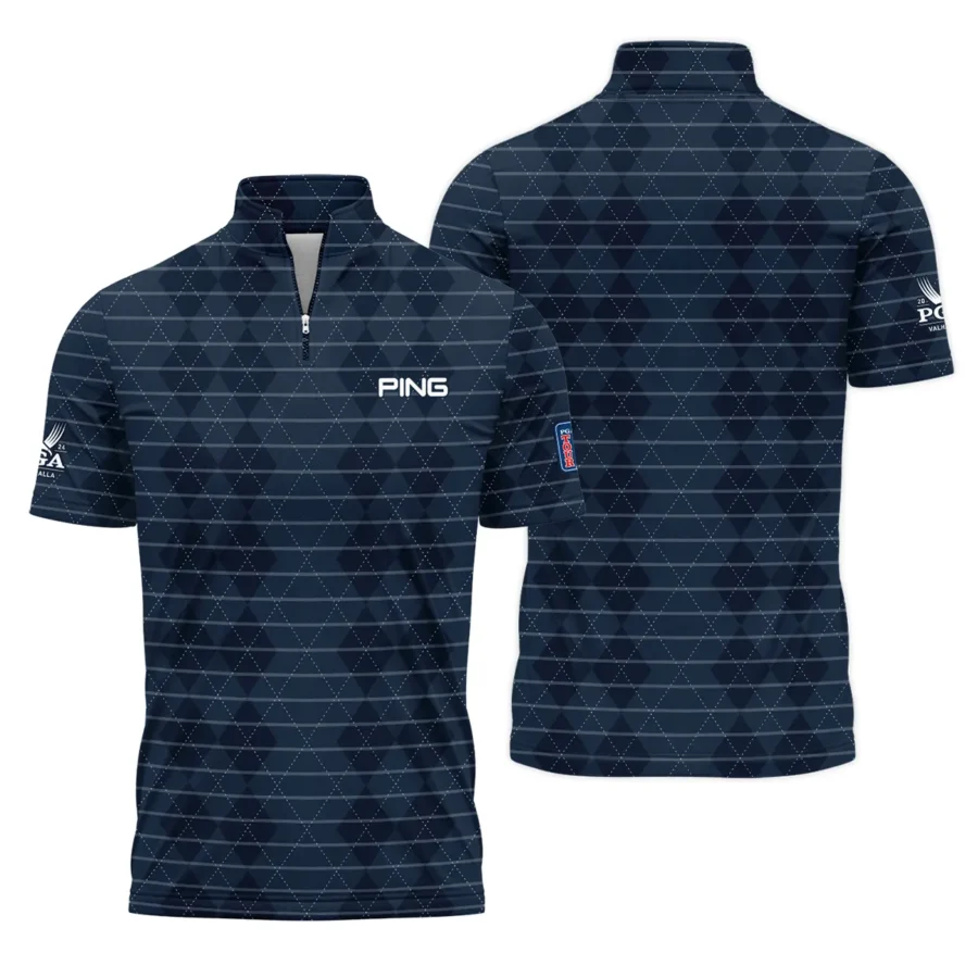 Golf Argyle Pattern 2024 PGA Championship Valhalla Ping Quarter-Zip Polo Shirt