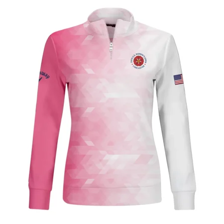Callaway 79th U.S. Women’s Open Lancaster Pink Abstract Background Long Polo Shirt
