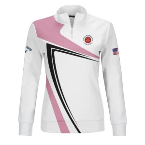 Pink Black Golf Pattern 79th U.S. Women’s Open Lancaster Callaway Zipper Long Polo Shirt