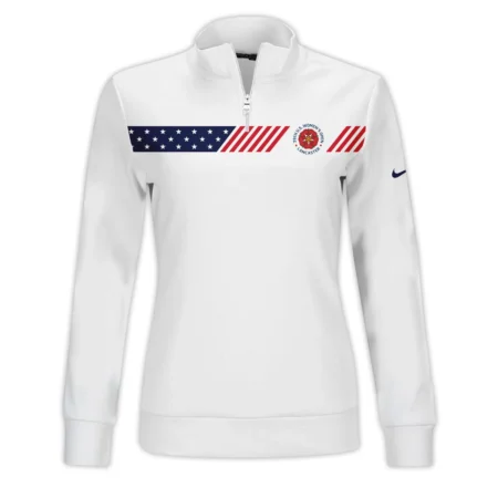 Golf American Flag White Nike 79th U.S. Women’s Open Lancaster Quater Zip Women