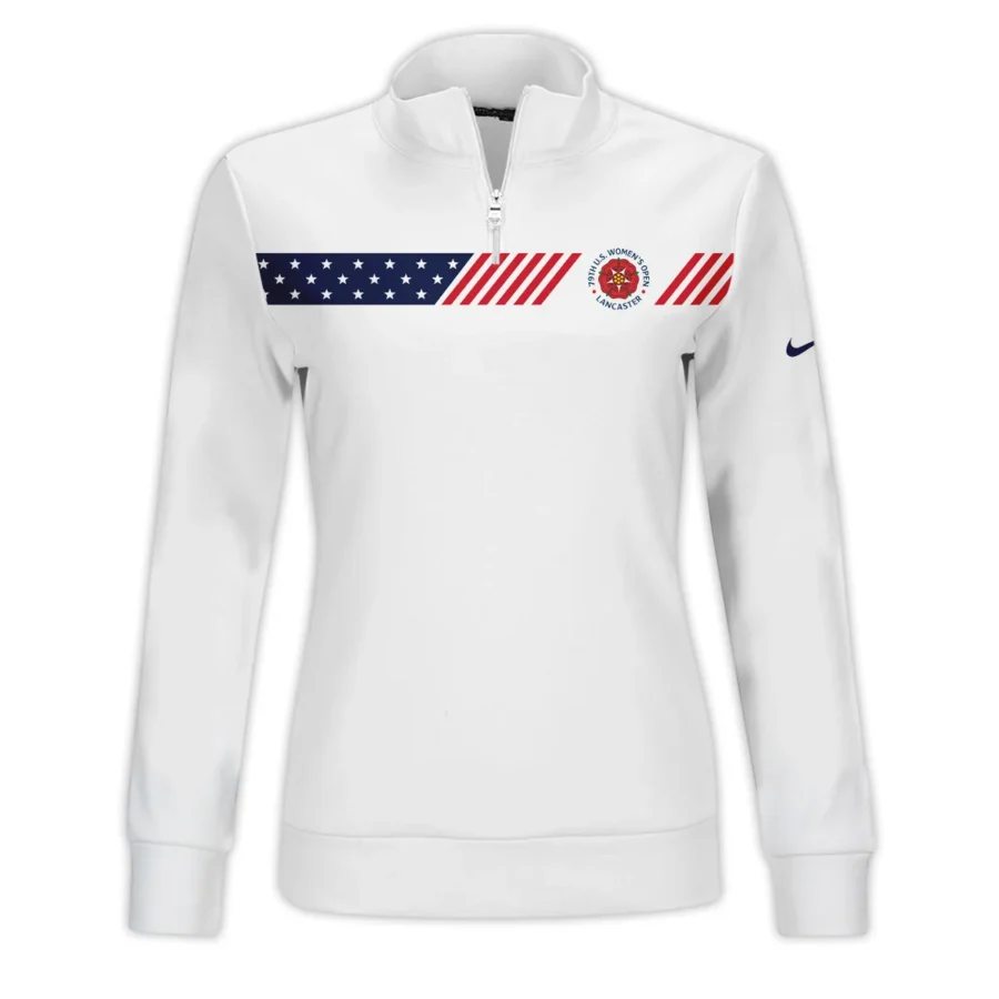 Golf American Flag White Nike 79th U.S. Women’s Open Lancaster Quater Zip Women