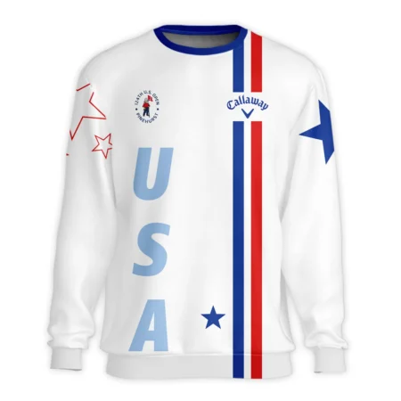 124th U.S. Open Pinehurst Callaway Blue Red Line White Unisex Sweatshirt Style Classic Sweatshirt