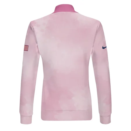 79th U.S. Women’s Open Lancaster Nike Argyle Plaid Pink Blue Pattern Quater Zip Women