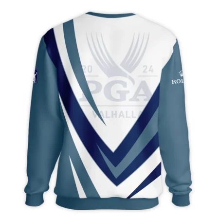 Rolex 2024 PGA Championship Valhalla Dark Moderate Blue White Blue Unisex Sweatshirt Style Classic Sweatshirt