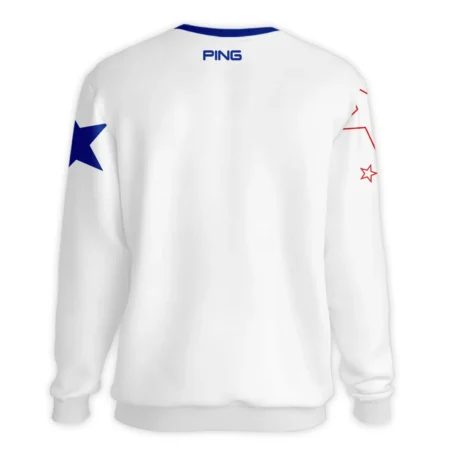 124th U.S. Open Pinehurst Ping Blue Red Line White Unisex Sweatshirt Style Classic Sweatshirt