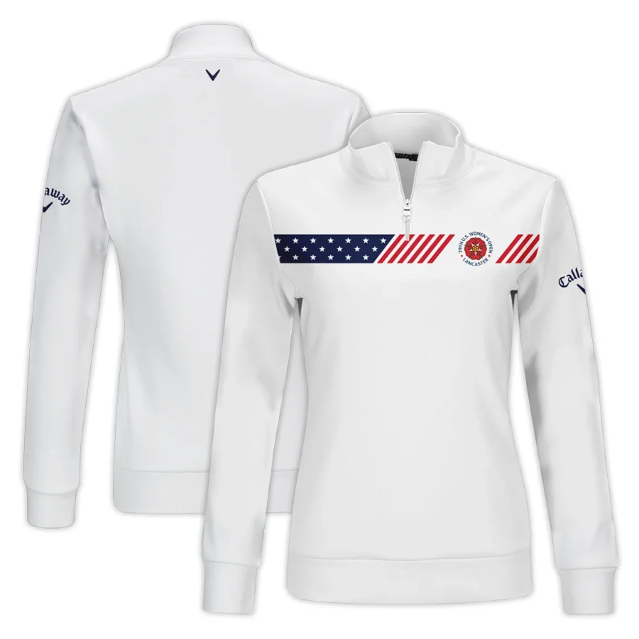 Golf American Flag White Callaway 79th U.S. Women’s Open Lancaster Quater Zip Women