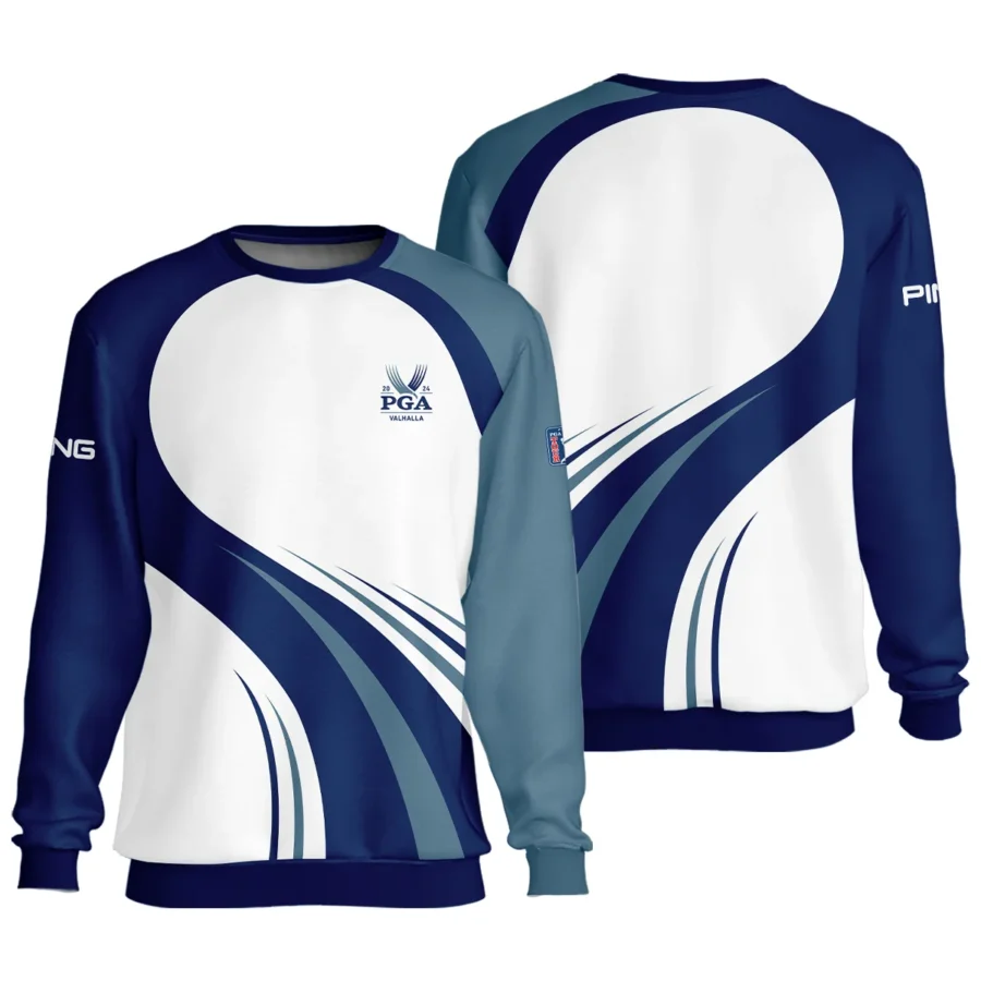 2024 PGA Championship Valhalla Golf Blue Wave Pattern Ping Unisex Sweatshirt Style Classic Sweatshirt