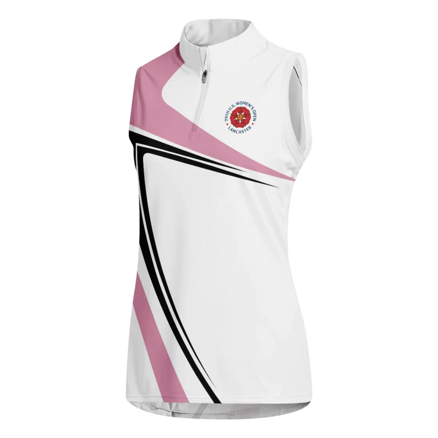 Pink Black Golf Pattern 79th U.S. Women’s Open Lancaster Callaway Quater Zip Sleeveless Polo Shirt