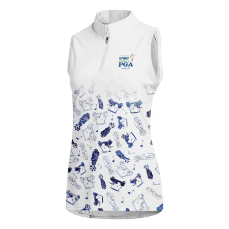 2024 KPMG Women's PGA Championship Golf Icon Abstract Callaway Quater Zip Sleeveless Polo Shirt