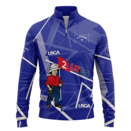 Golf Abstract Line Pattern 124th U.S. Open Pinehurst Callaway Quarter-Zip Jacket Style Classic