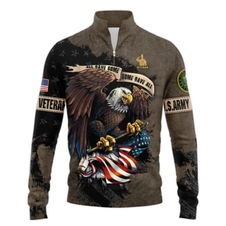 Veteran All Gave Some Some Gave All U.S. Army Veterans All Over Prints Quarter-Zip Jacket