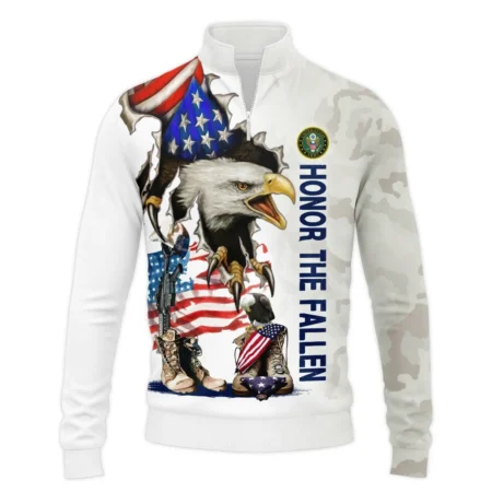 Veteran Remember Honor Respect U.S. Army Veterans All Over Prints Quarter-Zip Jacket