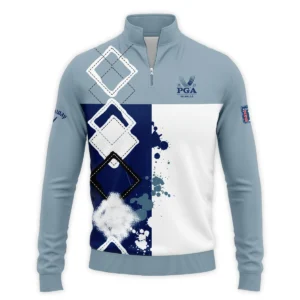 2024 PGA Championship Valhalla Callaway Blue White Brush Line Zipper Hoodie Shirt Style Classic Zipper Hoodie Shirt